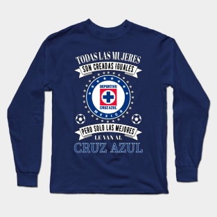 Club Cruz Azul Las Mejores le van a Cruz Azul para Mujeres Long Sleeve T-Shirt